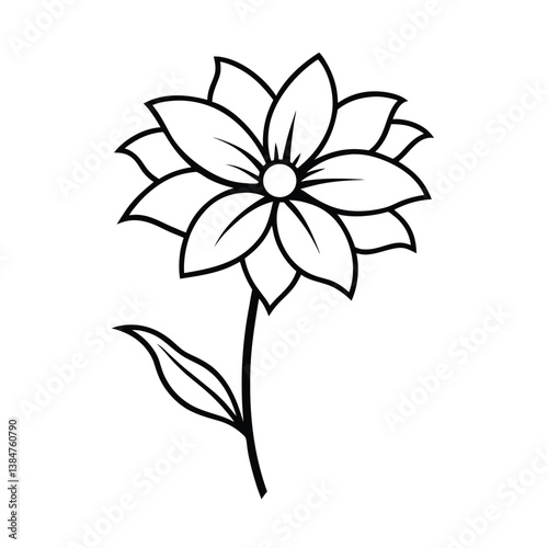 vector illustration of a osteoporosis flower