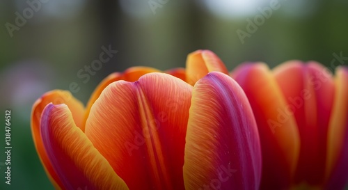 Crimson Sunset Petals AI Generated