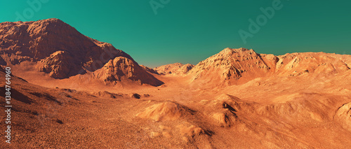 Mars desert landscape,  ero...