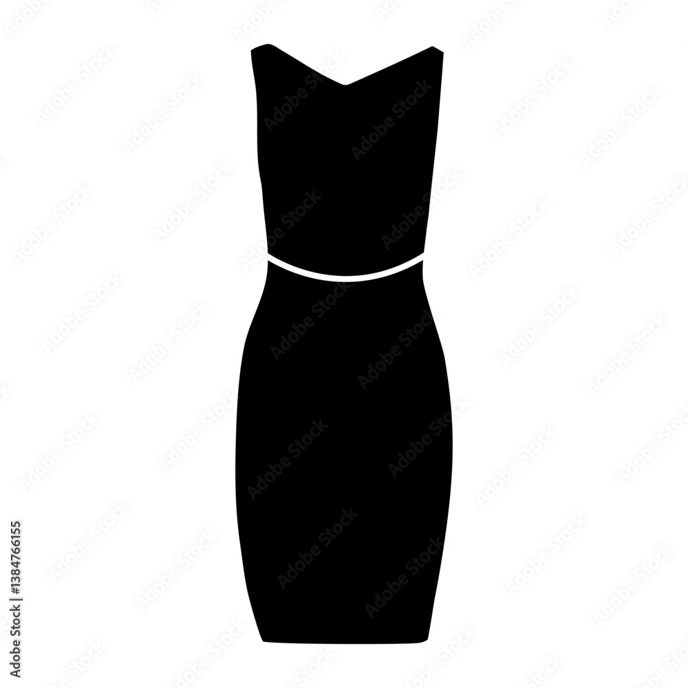 Dress icon vector. frock illustration sign. Fashion symbol or logo.