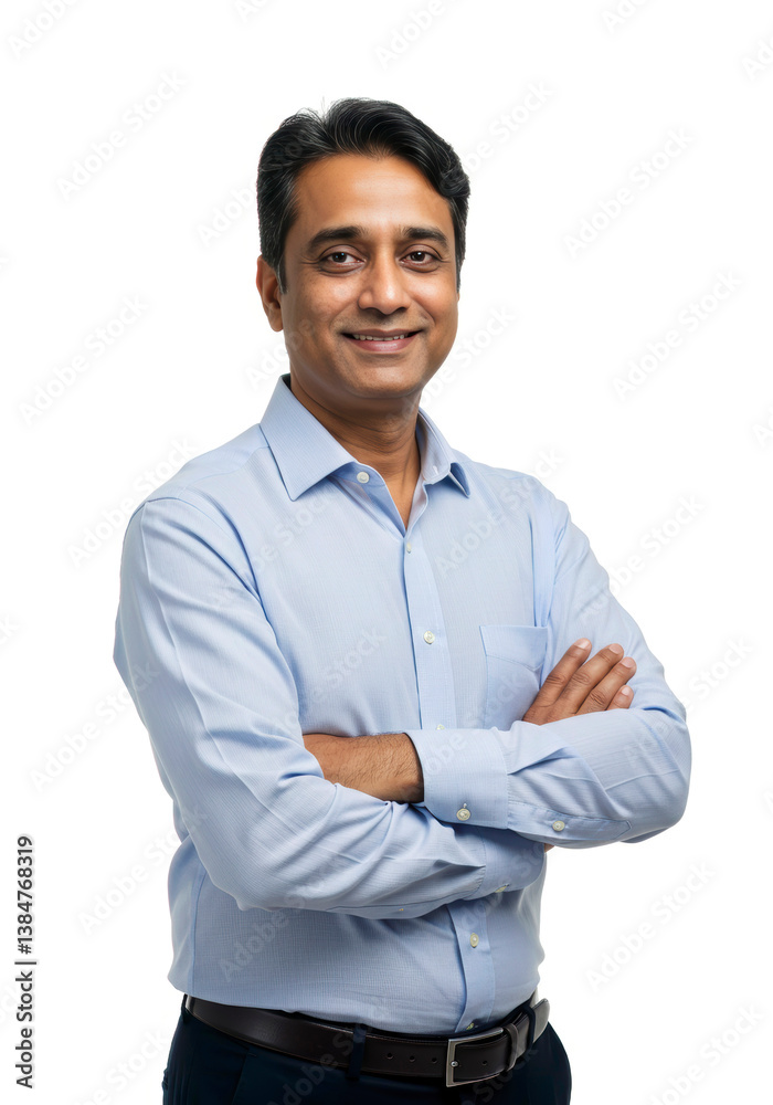 Portrait of a cheerful marketing manager in a sharp suit, isolated with pride Portrait of a cheerful marketing manager in a sharp suit, isolated with pride