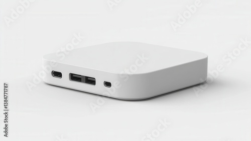 White square mini computer device