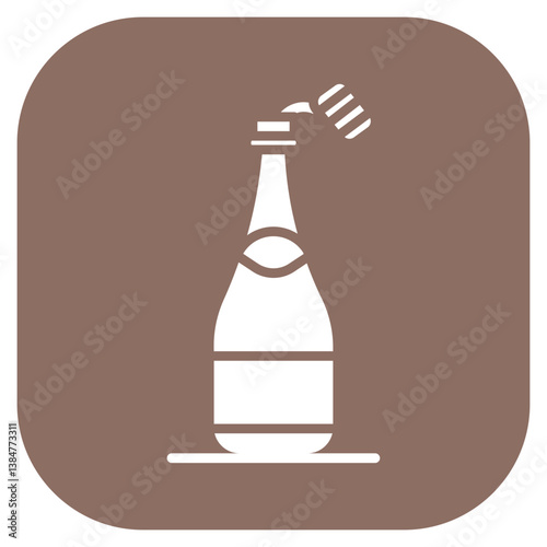 Champagne Bottle Vector Icon