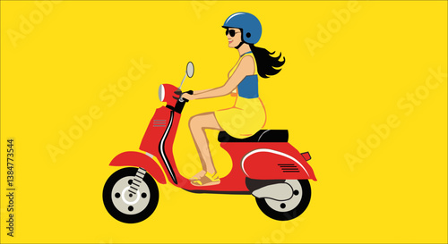 girl on scooter