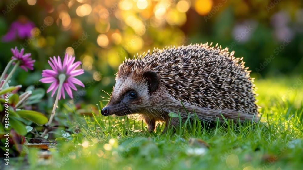 A hedgehog in a well-maintained garden at sunset. stock photo --ar 16:9 --style raw --v 6 Job ID: 6d6e3605-9d52-4c73-baec-47ab548c704e A hedgehog in a well-maintained garden at sunset. stock photo --ar 16:9 --style raw --v 6 Job ID: 6d6e3605-9d52-4c73-baec-47ab548c704e