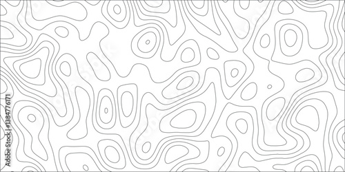 Modern contour line pattern inspired by elevation maps and organic flow

