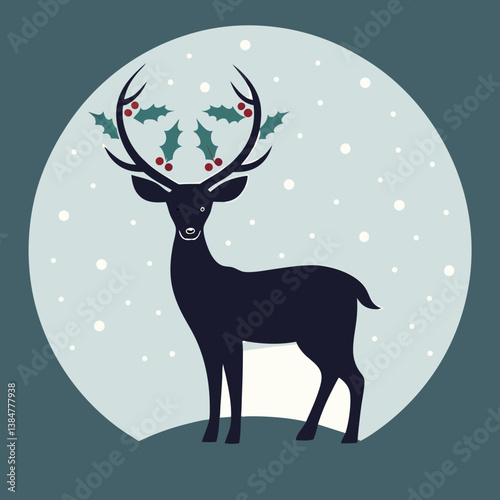 deer in the snow
