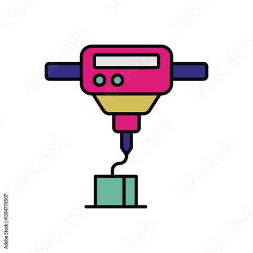 3d Printer icon isolated on a white background. Vector illustration.