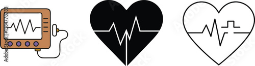 ECG Heartbeat Monitor Medical Device, Heart Rate, Health