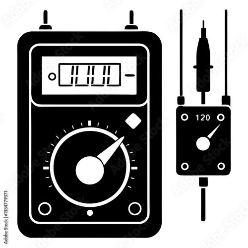 vector illustration of a retro radio