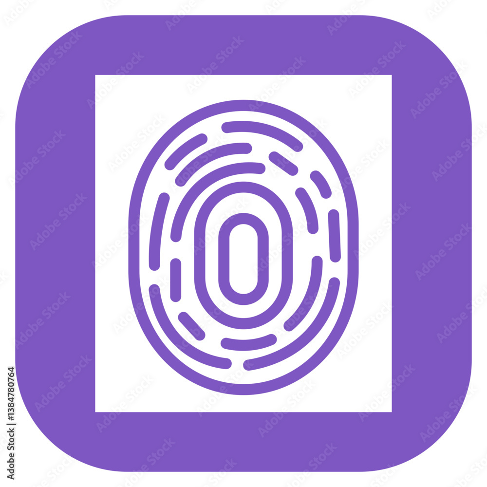 Fingerprint Evidence Vector Icon Fingerprint Evidence Vector Icon
