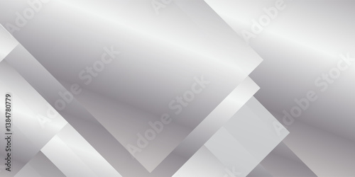 silver Grunge background with stripes. Grungy damaged wallpaper with geometrical shapes.