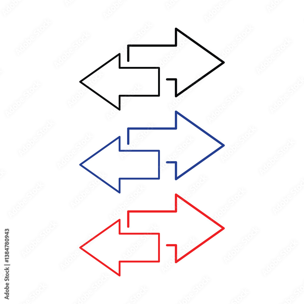 Fototapeta premium Arrows indicating exchange and direction