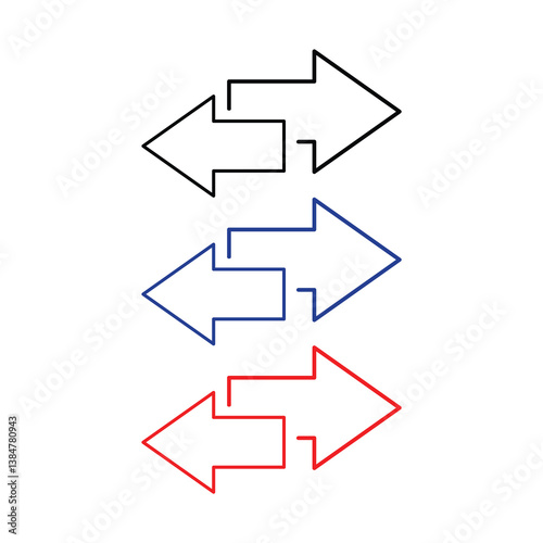 Arrows indicating exchange and direction photo