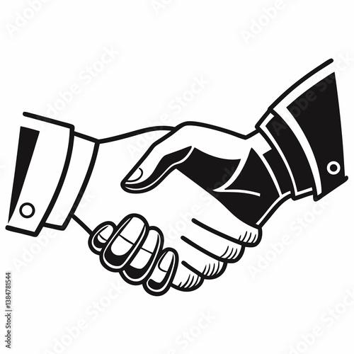 handshake vector illustration