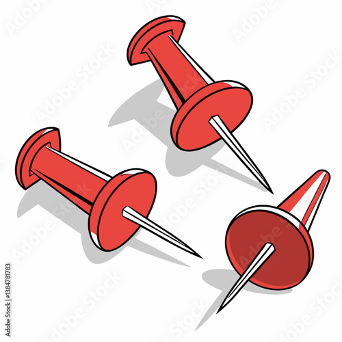 red push pin