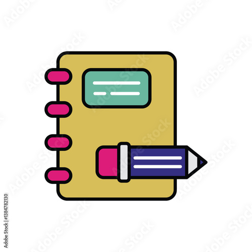 Spiral Notebook icon isolated on a white background. Vector illustration.