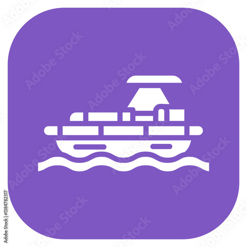 Pontoon Boat Icon