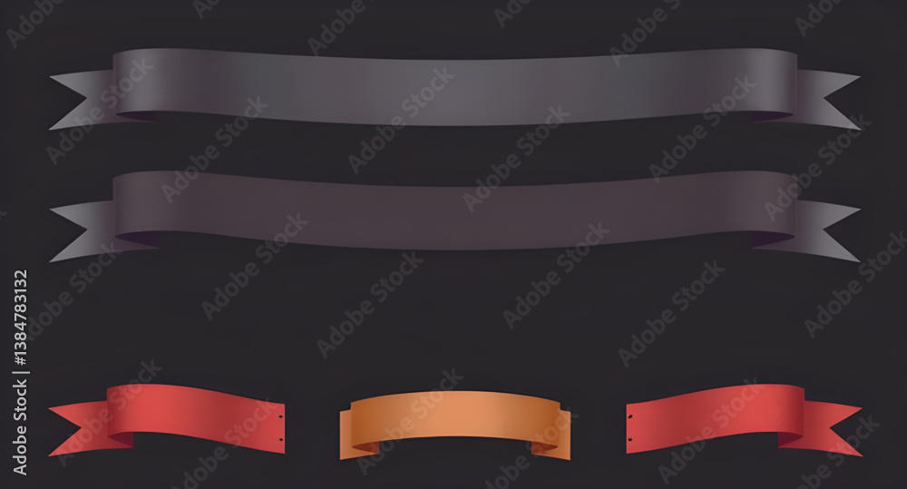 Obraz premium ribbon set