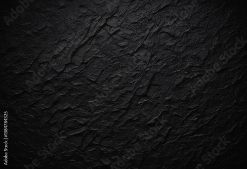 Photo of a rough wall with a thick, dark texture filling the frame. Black day, the texture is black, with subtle color variations that indicate a rough, cracked surface.