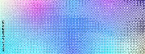 Soft blue, purple, and cool cyan pixel pattern background with abstract texture. Bitmap art design resembling an aura, perfect for a computer game setting with a calm, gentle gradient.