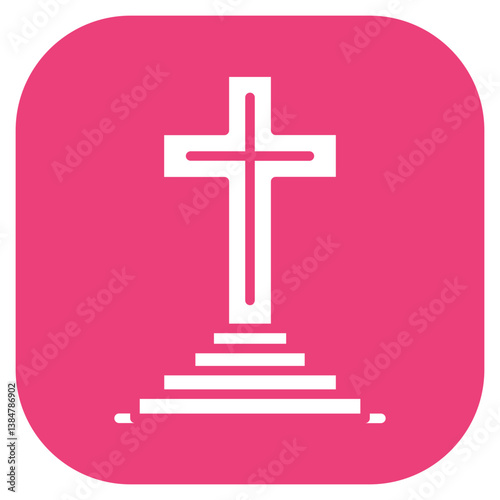 Stone Cross Vector Icon