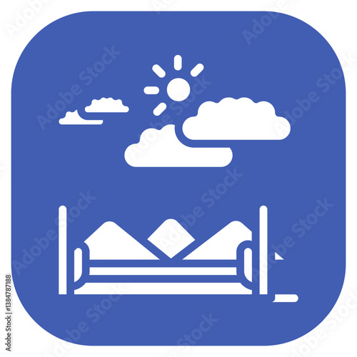 Desert Cloud Vector Icon