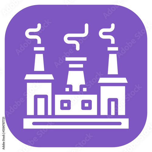 Biomass Power Plant Vector Icon