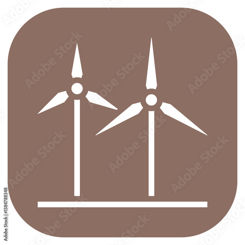 Wind Power Turbine Vector Icon