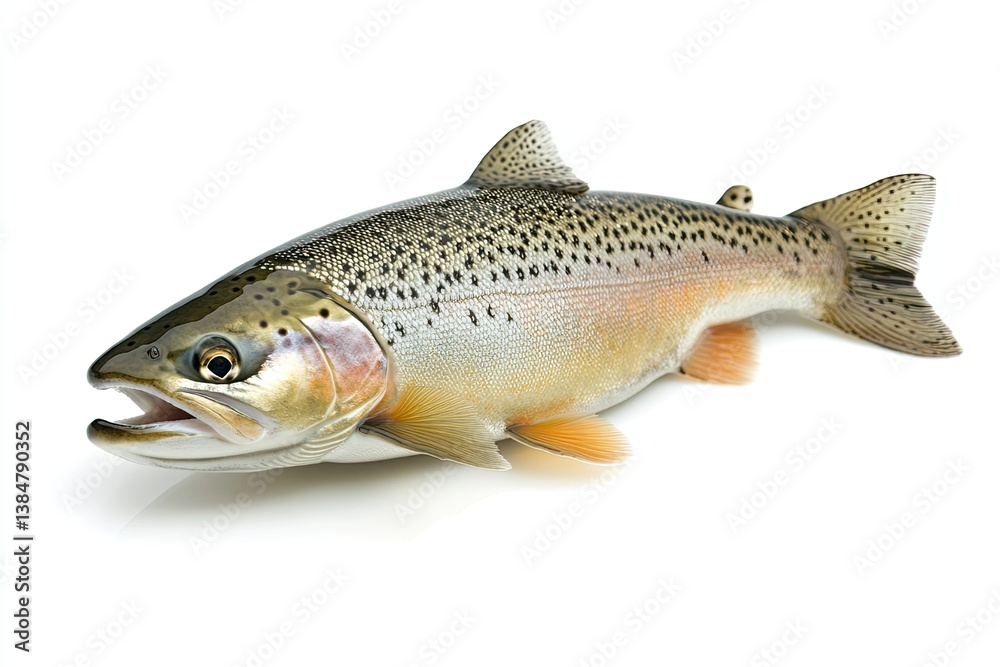 Trout isolated on white background Trout isolated on white background