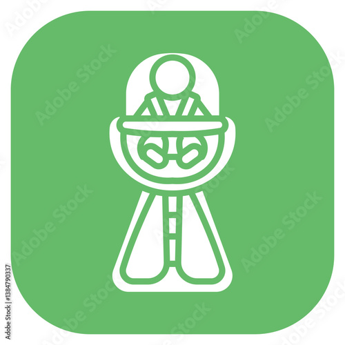 Baby Feeding Chair Vector Icon