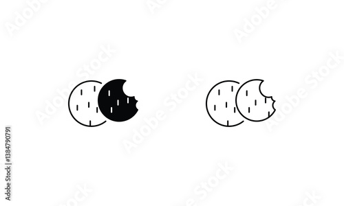 COOKIES icons set vector stock illustration