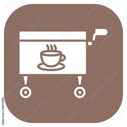Coffee Cart Vector Icon