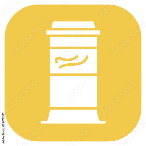 Coffee Storage Bin Vector Icon