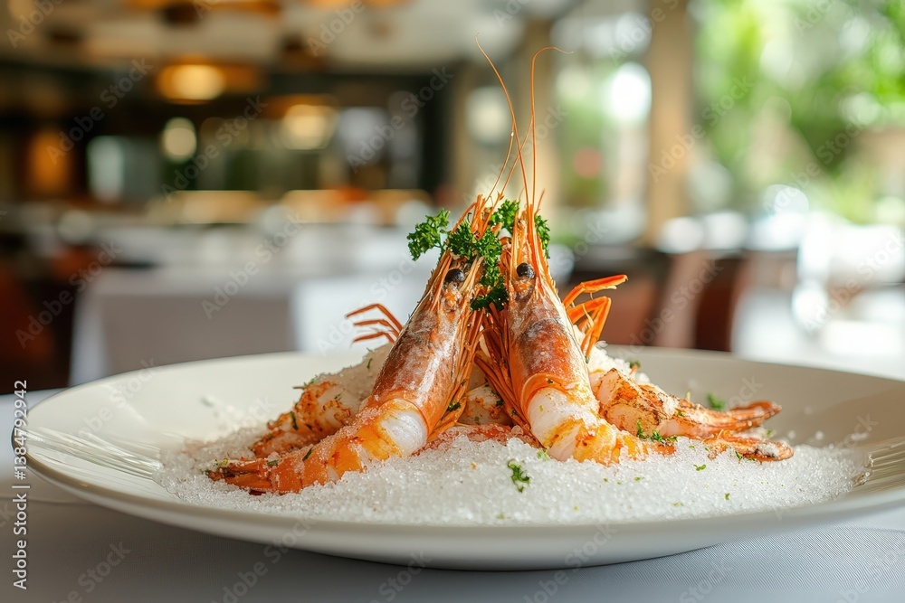custom made wallpaper toronto digitalGrilled prawns served on a bed of salt in a restaurant