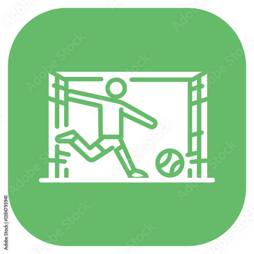 Soccer Penalty Kick Vector Icon