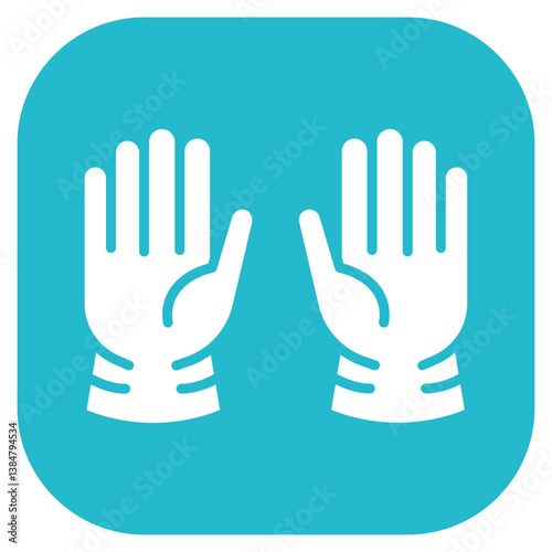Medical Gloves Vector Icon
