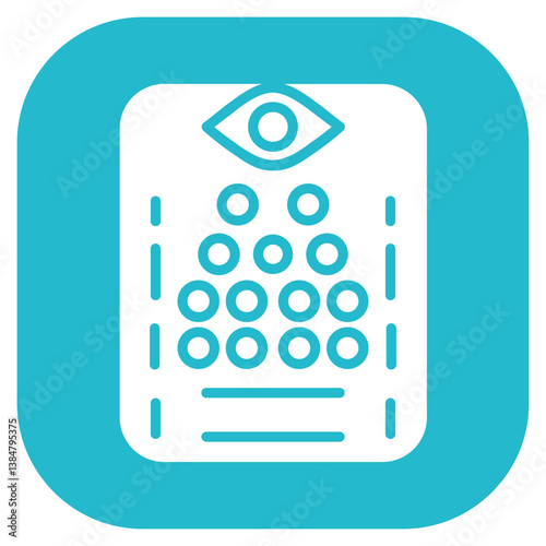 Eye Test Chart Vector Icon