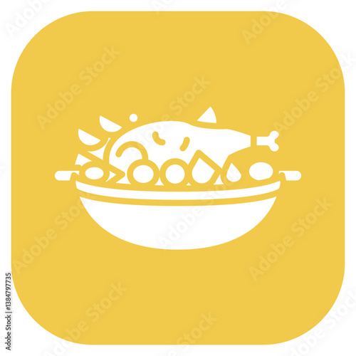 Lamb Tagine Vector Icon