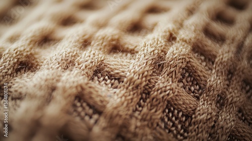 Close-Up of Woven Textile Featuring Intricate Pattern and Texture