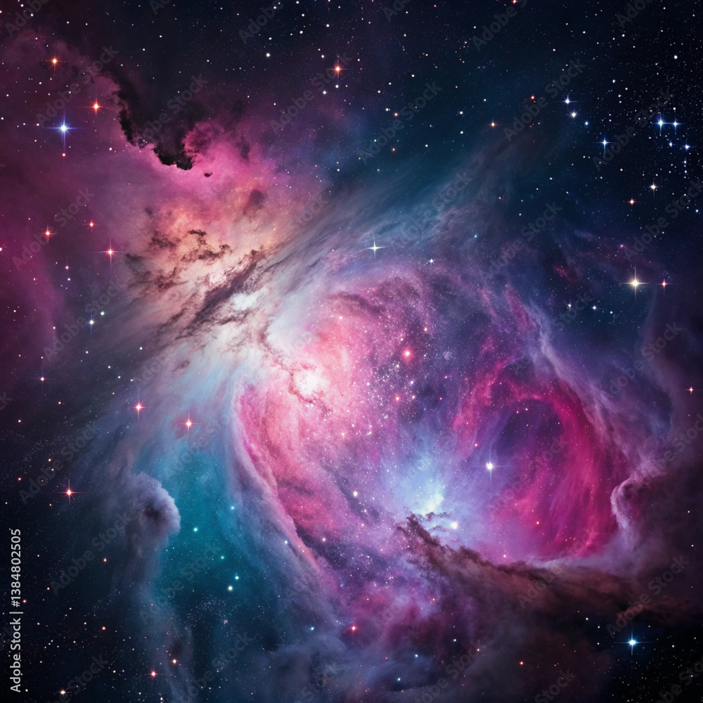 Obraz premium Nebula space background with stars