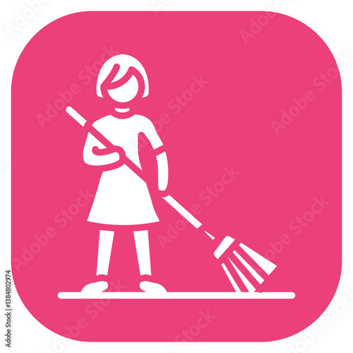 Sweeping Porch Vector Icon