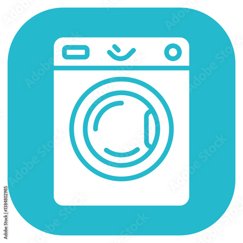Washing Machine Loading Vector Icon