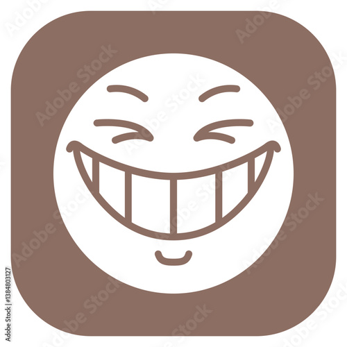 Grinning Squinting Face Vector Icon