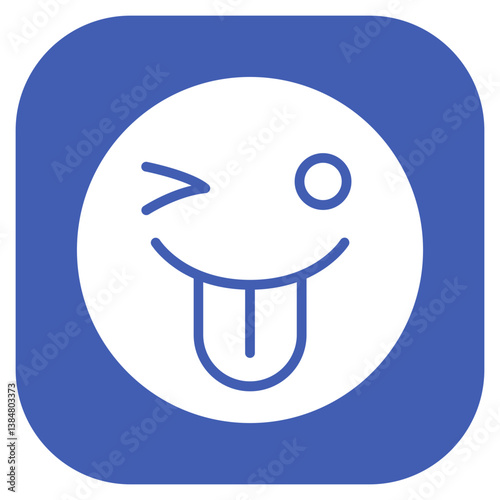 Winking Face with Tongue Vector Icon