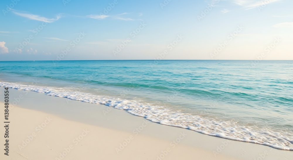 Fototapeta premium Azure Embrace: Coastal Serenity AI Generated
