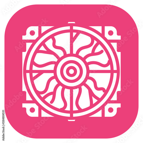 Engine Cooling Fan Vector Icon