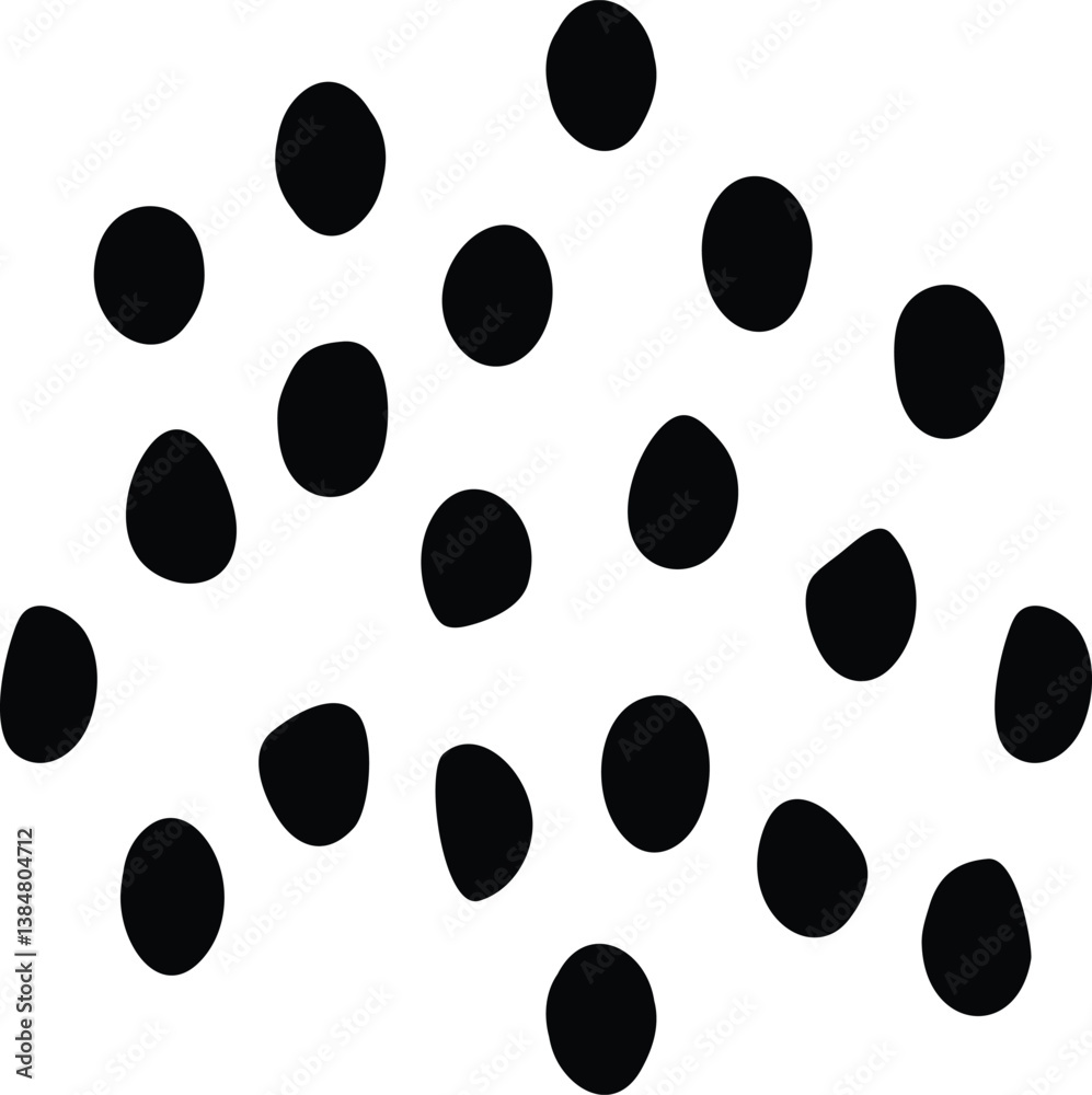Black and white polka dot pattern with seamless texture and geometric design in a retro style Black and white polka dot pattern with seamless texture and geometric design in a retro style