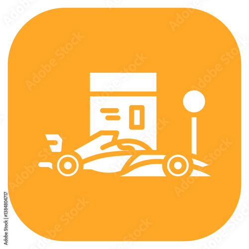 Pit Stop Strategy Vector Icon