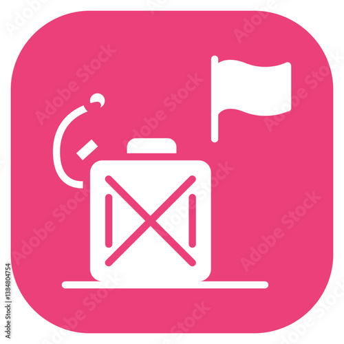 Race Fuel Canister Vector Icon